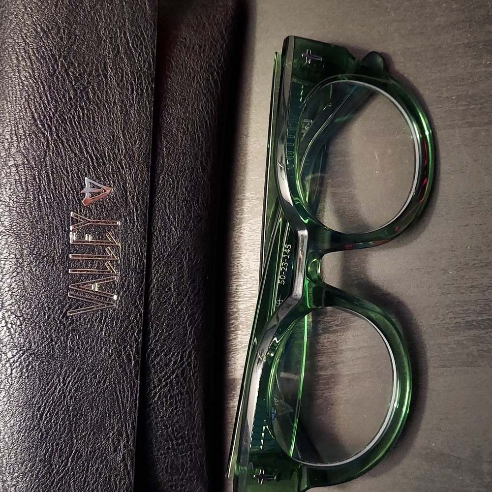 Valley Eyewear Dead Coffin Club in Bottle Green (clear lenses)